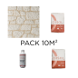 Embalagem MANOIR de 10m² – Kit de Revestimento e Produtos de Instalação